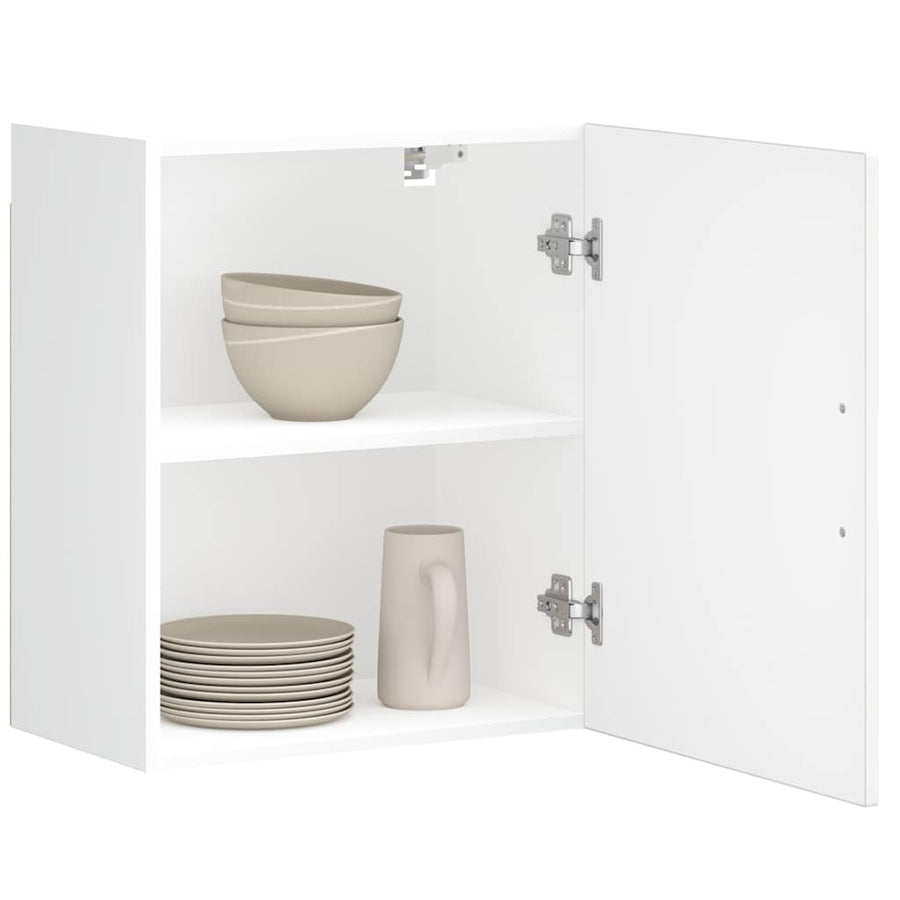 Keukenwandkasten 2 st Porto bewerkt hout wit