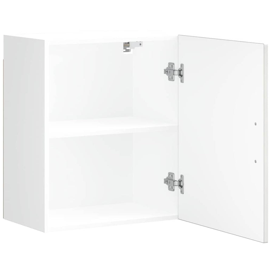 Keukenwandkasten 2 st Porto bewerkt hout hoogglans wit