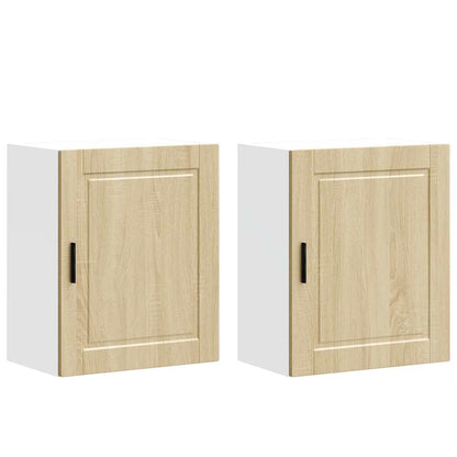 Keukenwandkasten 2 st Porto bewerkt hout sonoma eikenkleurig