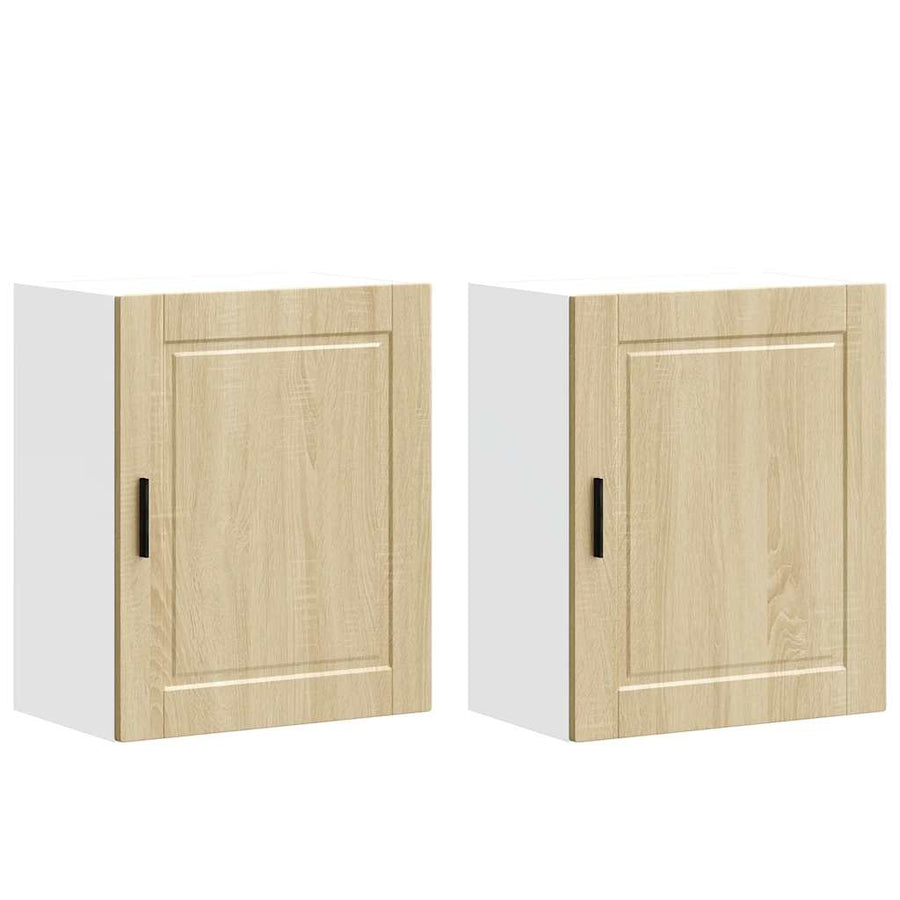 Keukenwandkasten 2 st Porto bewerkt hout sonoma eikenkleurig