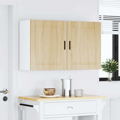 Keukenwandkasten 2 st Porto bewerkt hout sonoma eikenkleurig