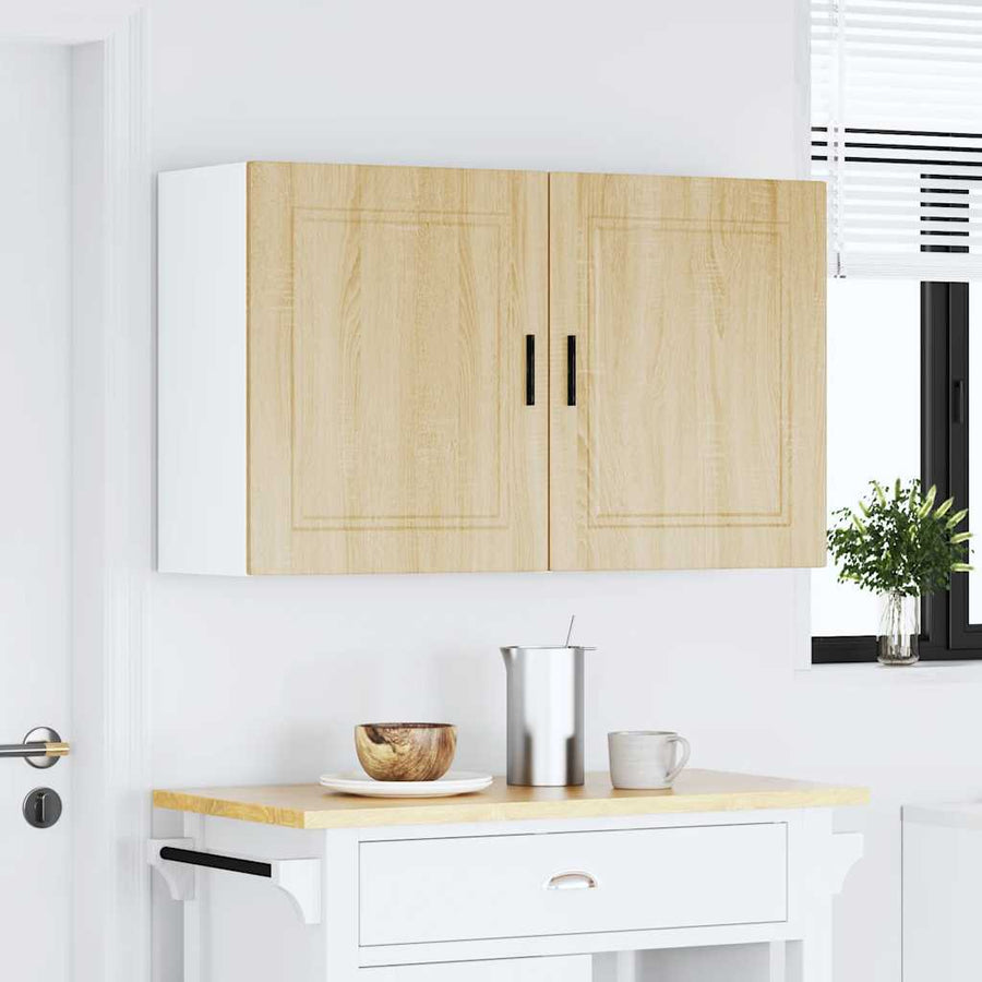 Keukenwandkasten 2 st Porto bewerkt hout sonoma eikenkleurig