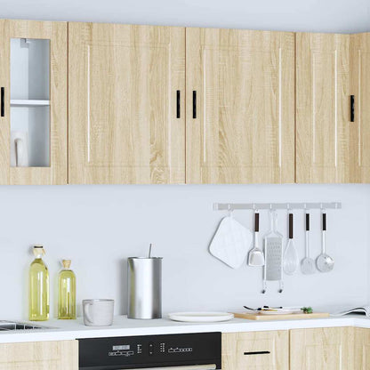 Keukenwandkasten 2 st Porto bewerkt hout sonoma eikenkleurig