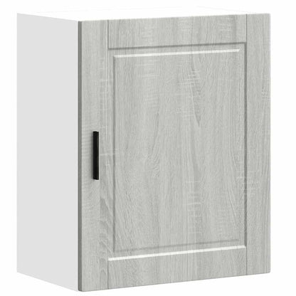 Keukenwandkasten 2 st Porto bewerkt hout grijs sonoma eiken