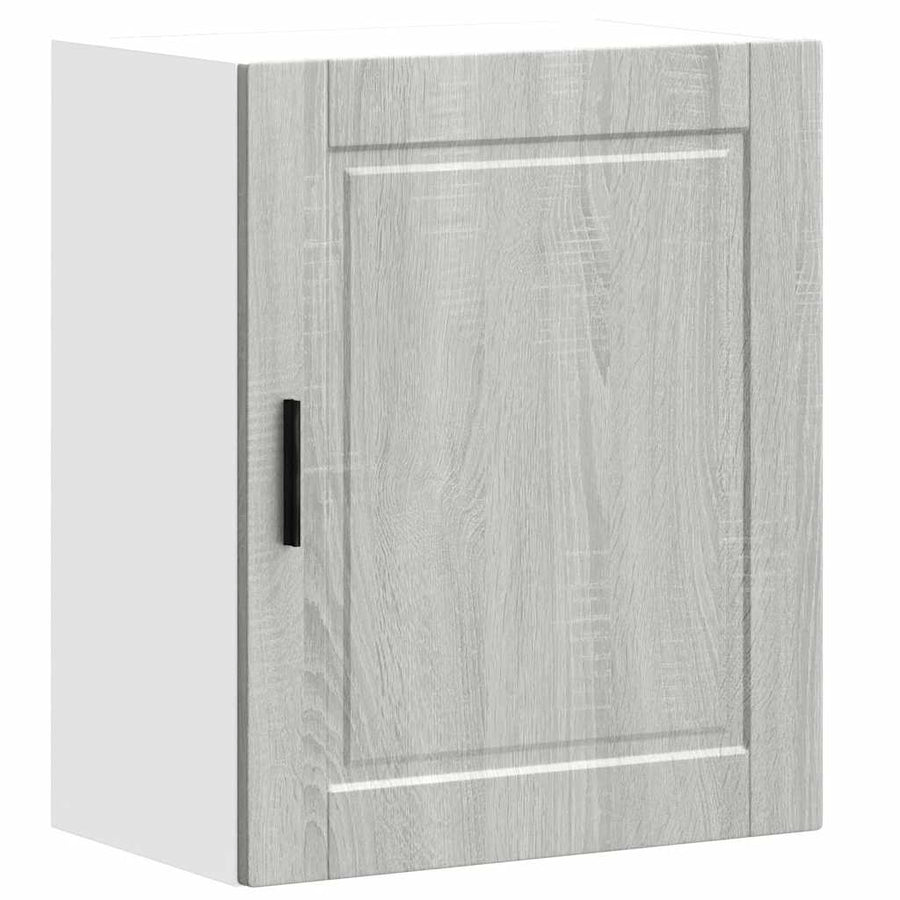 Keukenwandkasten 2 st Porto bewerkt hout grijs sonoma eiken
