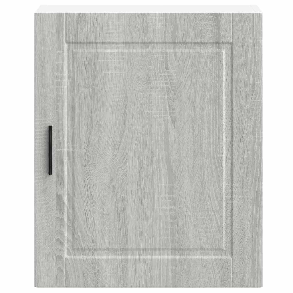 Keukenwandkasten 2 st Porto bewerkt hout grijs sonoma eiken