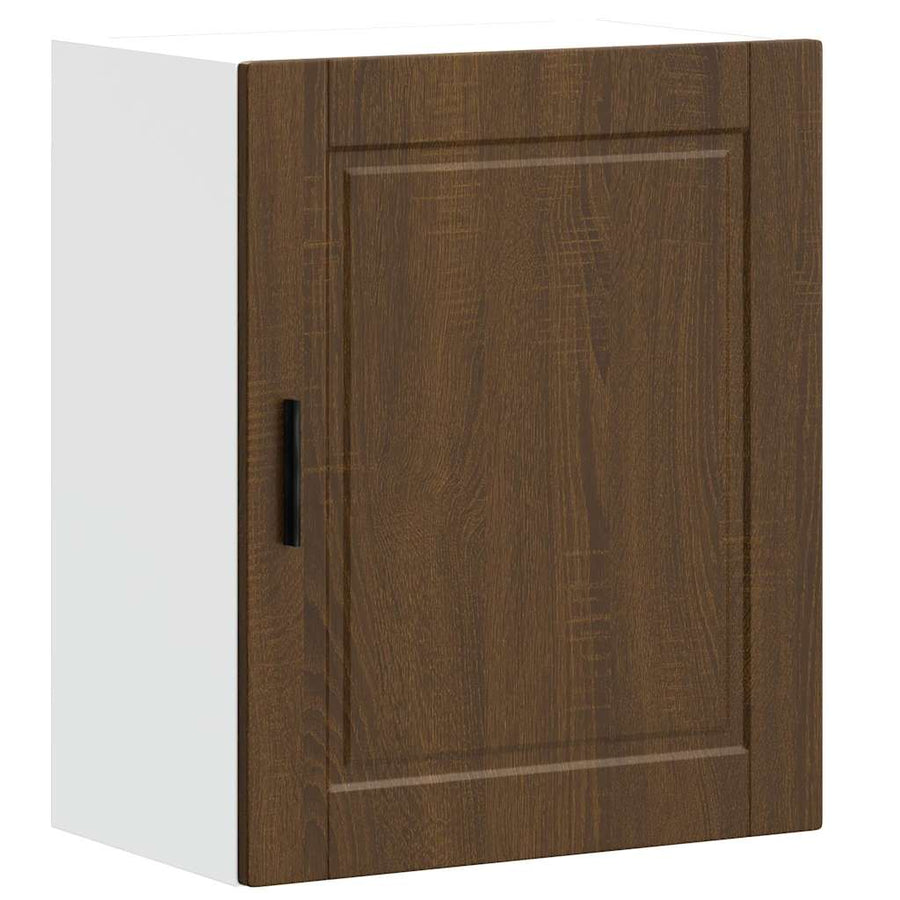 Keukenwandkasten 2 st Porto bewerkt hout bruin eikenkleur