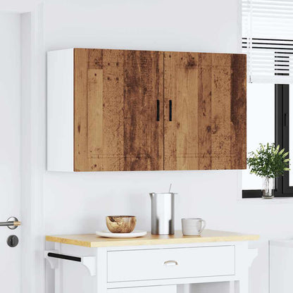 Keukenwandkasten 2 st Porto bewerkt hout oud houtkleurig