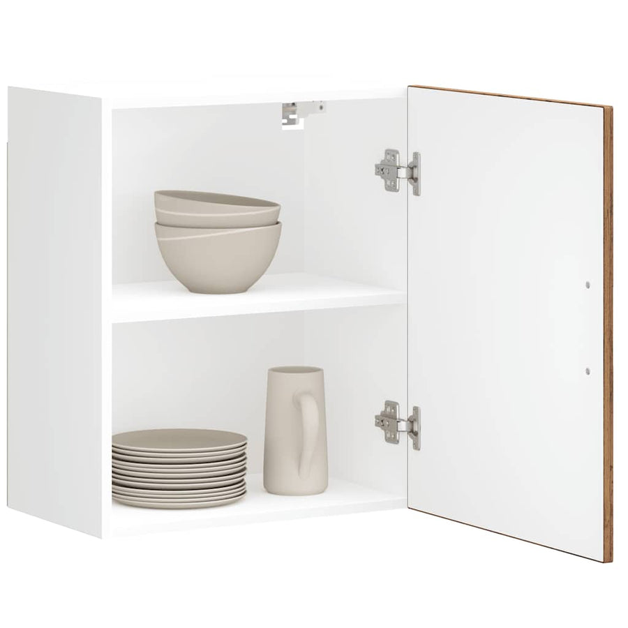 Keukenwandkasten 2 st Porto bewerkt hout oud houtkleurig