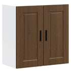 Wall cabinet Porto treated wood brown oak color