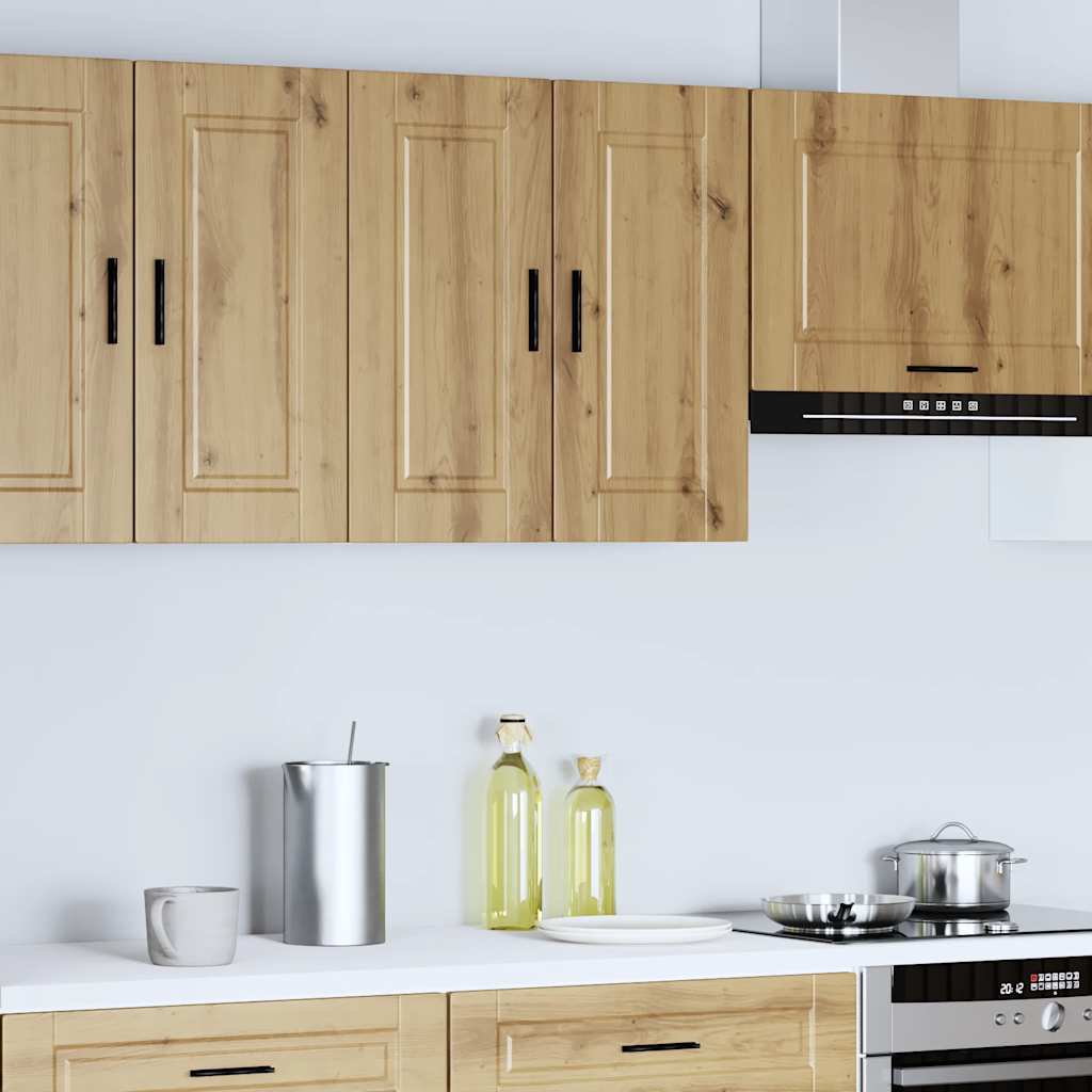 Keukenwandkast Porto bewerkt hout artisanaal eikenkleur