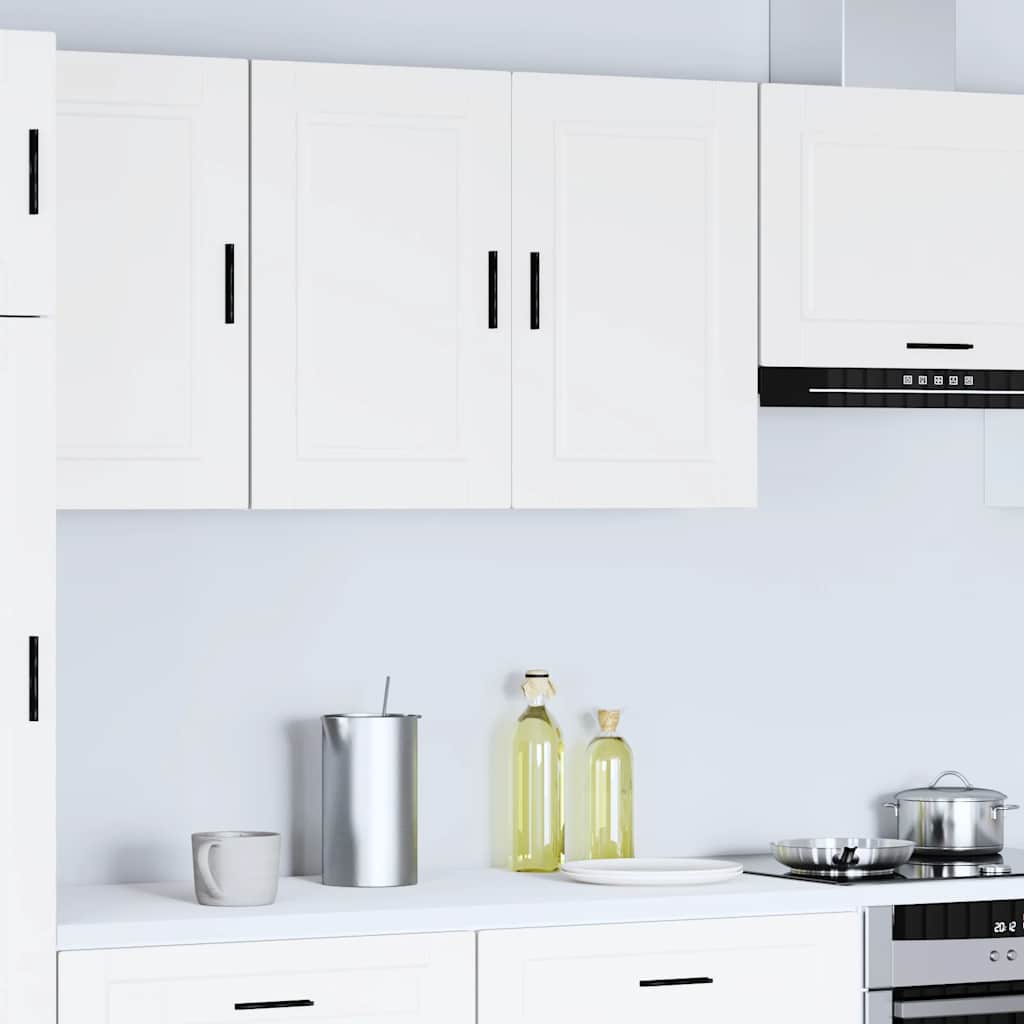 Keukenwandkast Porto bewerkt hout wit