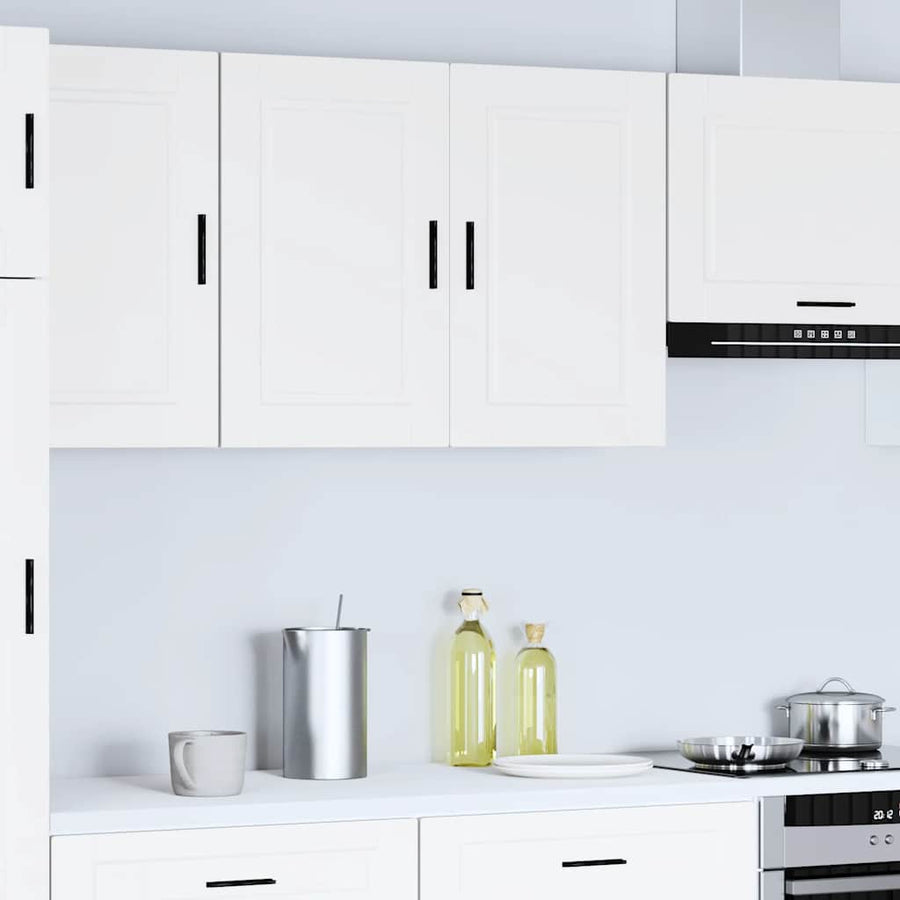 Keukenwandkast Porto bewerkt hout wit