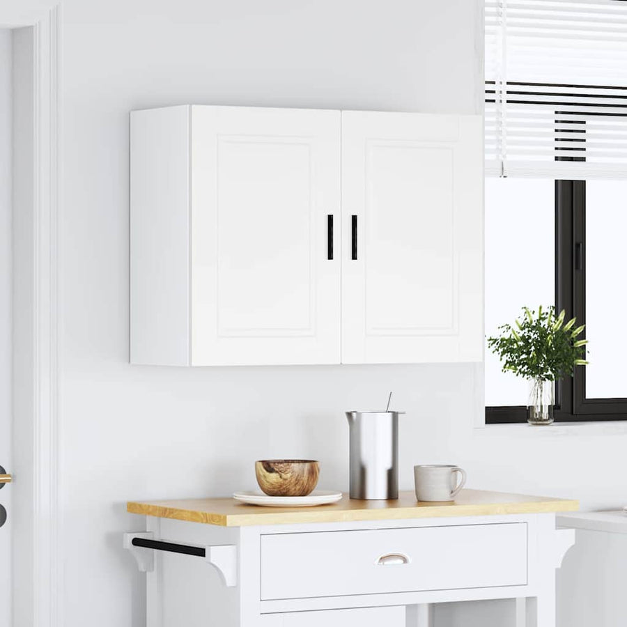 Keukenwandkast Porto bewerkt hout wit