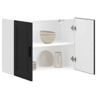 Porto Black Treated Wood Wall Cabinet
