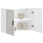 Keukenwandkast Porto 80x31x60 cm hoogglans wit bewerkt hout
