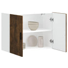 Keukenwandkast Porto 80x31x60 cm bewerkt hout gerookt eiken