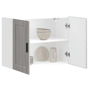 Keukenwandkast Porto 80x31x60 cm bewerkt hout grijs sonoma eiken