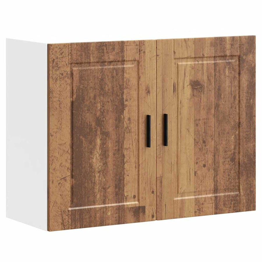 Keukenwandkast Porto bewerkt hout oud houtkleurig