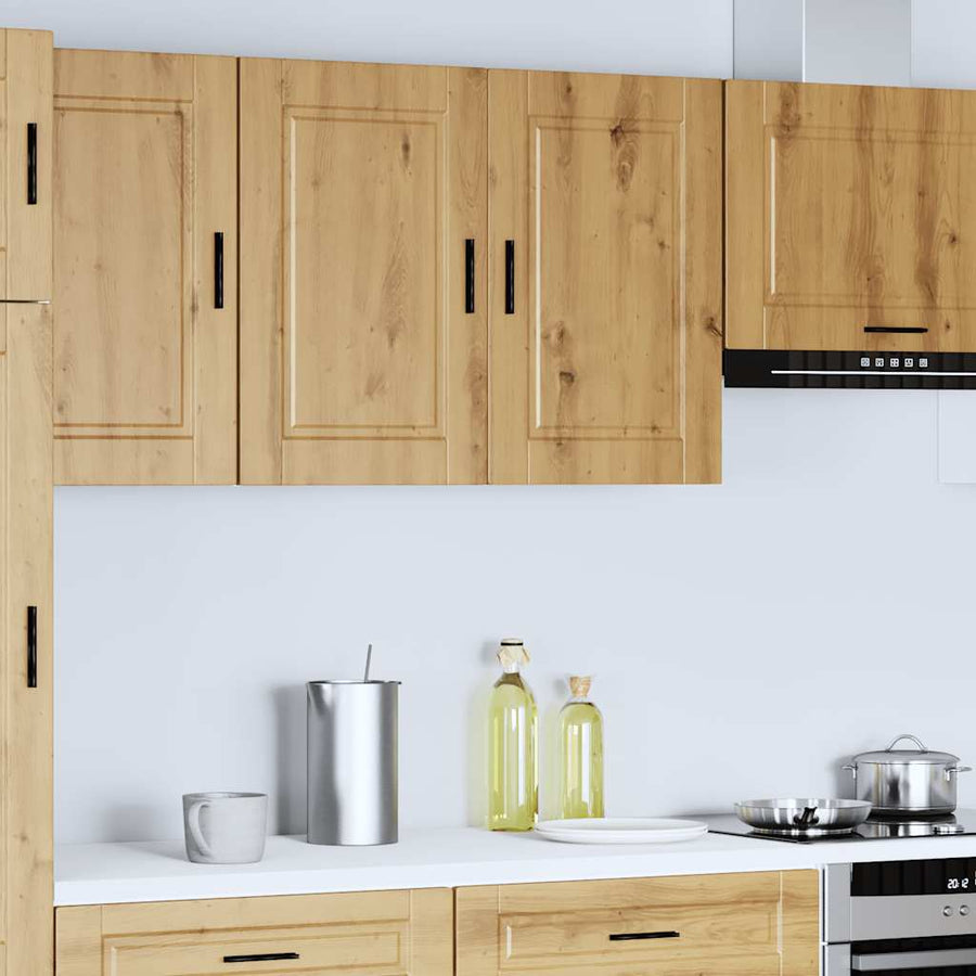 Keukenbovenkast Porto bewerkt hout artisanaal eikenkleur