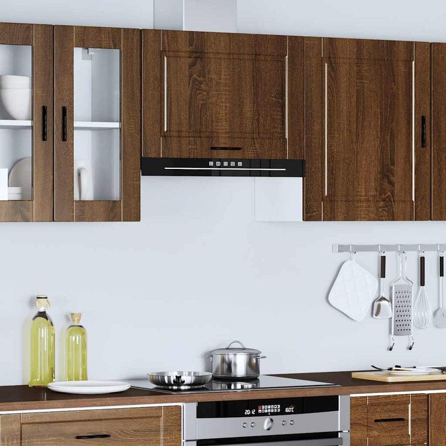 Keukenwandkast Porto bewerkt hout bruin eikenkleur