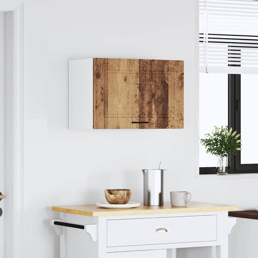 Keukenwandkast Porto bewerkt hout oud houtkleurig