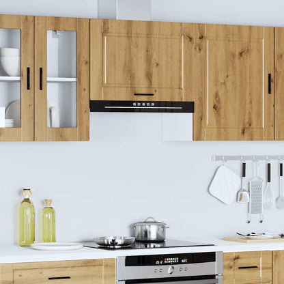 Keukenwandkast Porto bewerkt hout artisanaal eikenkleur