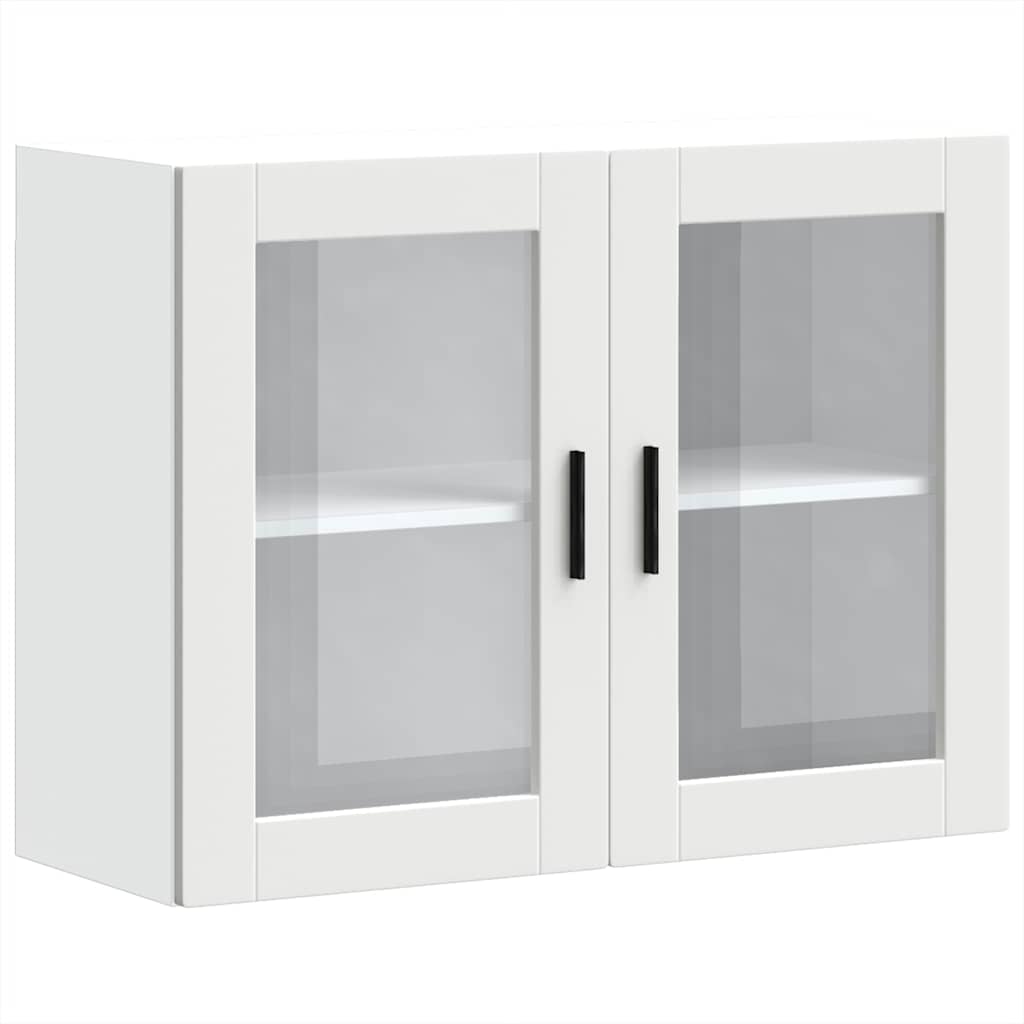 Keukenwandkast met glazen deur Porto wit