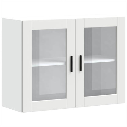 Keukenwandkast met glazen deur Porto wit