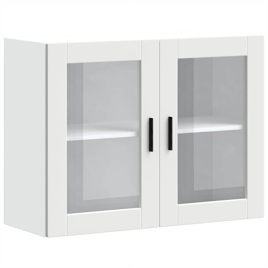 Keukenwandkast met glazen deur Porto wit