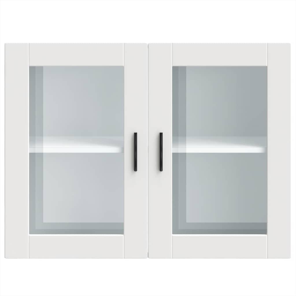 Keukenwandkast met glazen deur Porto wit