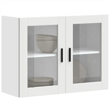 Keukenwandkast met glazen deur Porto wit