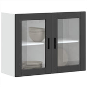 Keukenwandkast 80x31x60 cm bewerkt hout zwart