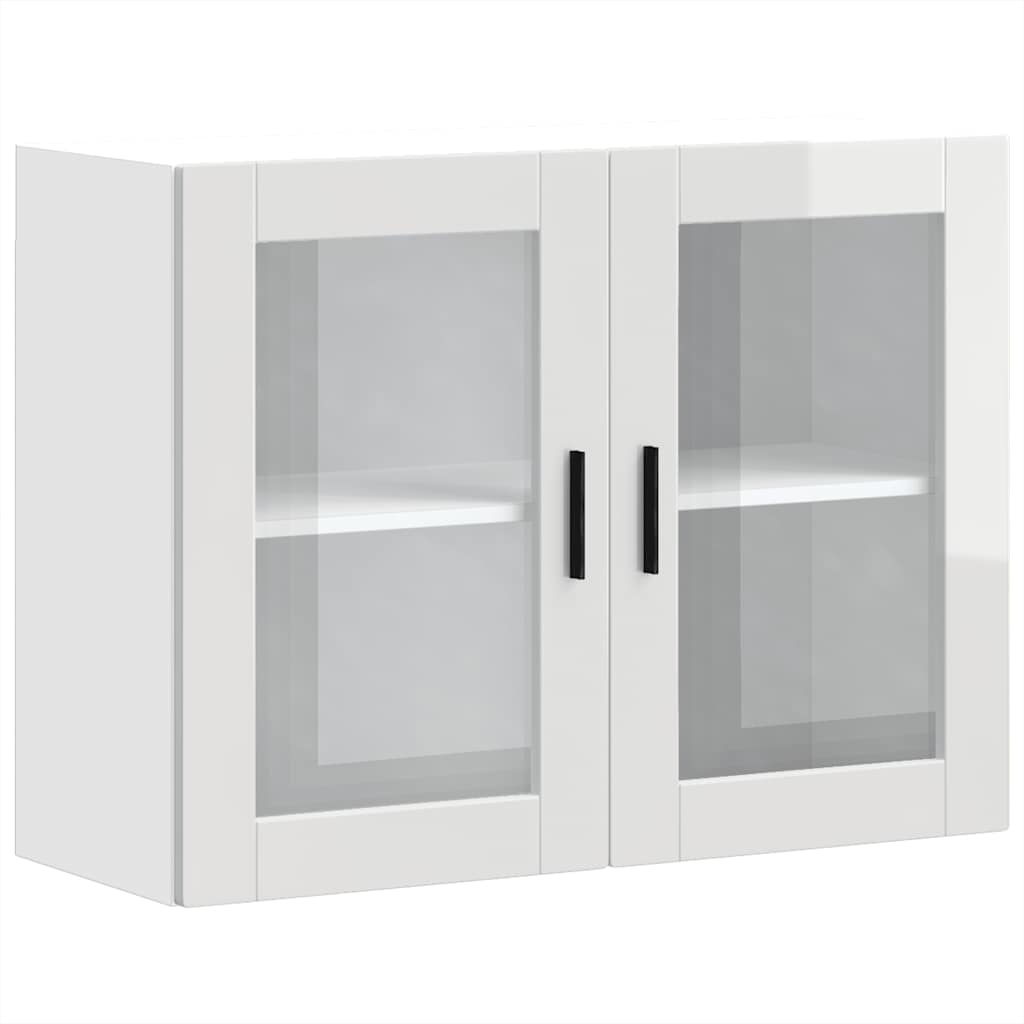Keukenwandkast met glazen deur Porto hoogglans wit