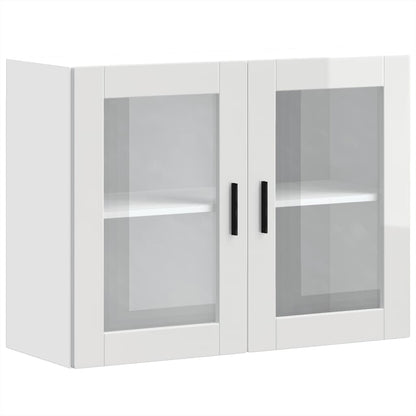 Keukenwandkast met glazen deur Porto hoogglans wit