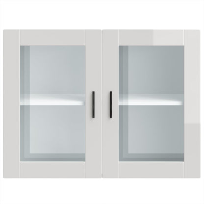 Keukenwandkast met glazen deur Porto hoogglans wit