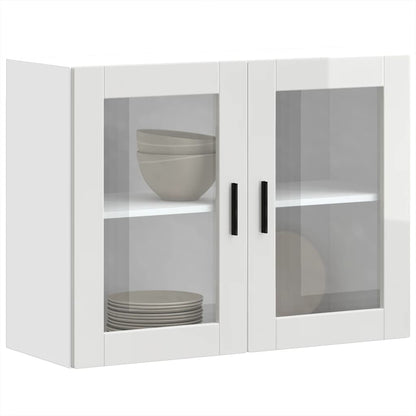 Keukenwandkast met glazen deur Porto hoogglans wit