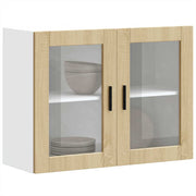 Keukenwandkast 80x31x60 cm sonoma eiken glas