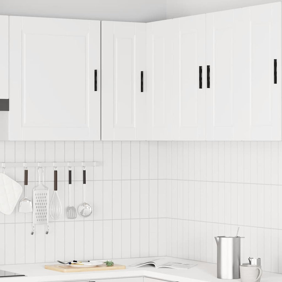 Keukenwandhoekkast Porto bewerkt hout wit