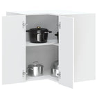 Kitchen wall corner cupboard Porto treated wood white