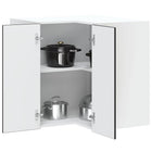 Keuken hoekkast bewerkt hout zwart 57x57x60 cm