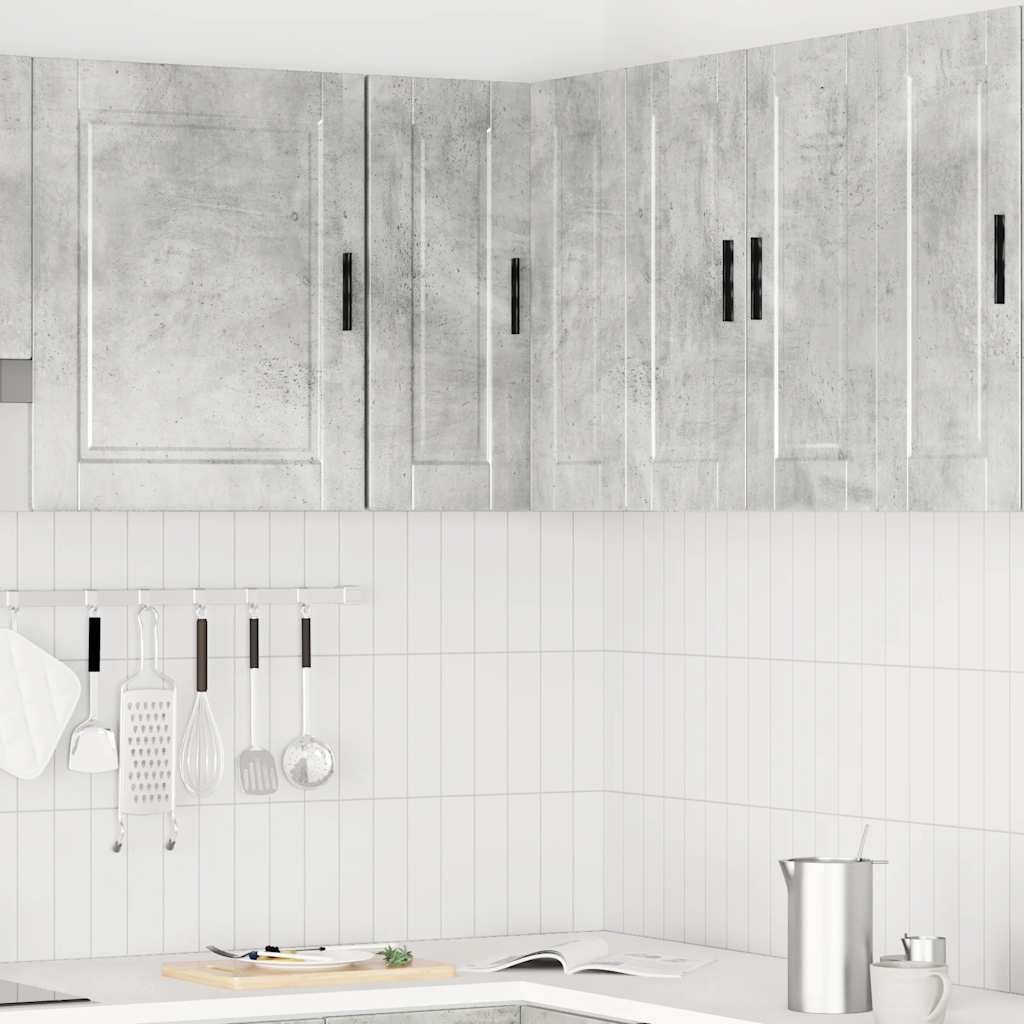 Keuken hoekkast "Porto" bewerkt hout betongrijs