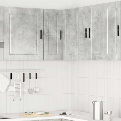 Keuken hoekkast "Porto" bewerkt hout betongrijs