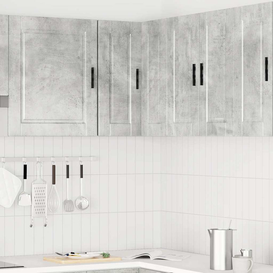 Keuken hoekkast "Porto" bewerkt hout betongrijs