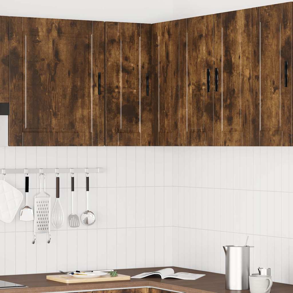 Keuken hoekkast "Porto" bewerkt hout gerookt eikenkleurig