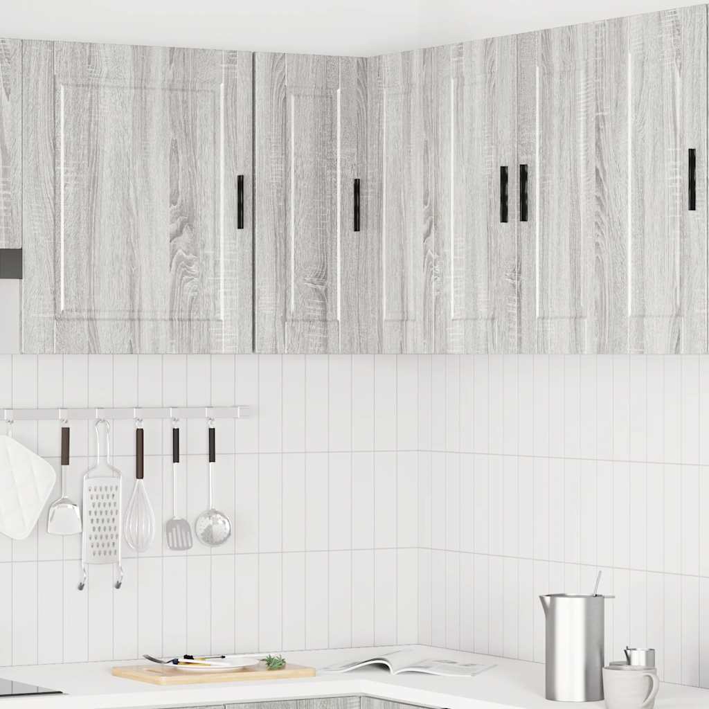 Keuken hoekkast "Porto" bewerkt hout grijs sonoma eiken