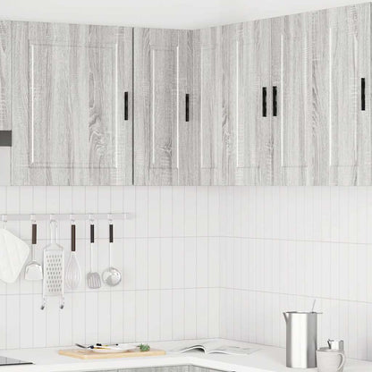Keuken hoekkast "Porto" bewerkt hout grijs sonoma eiken