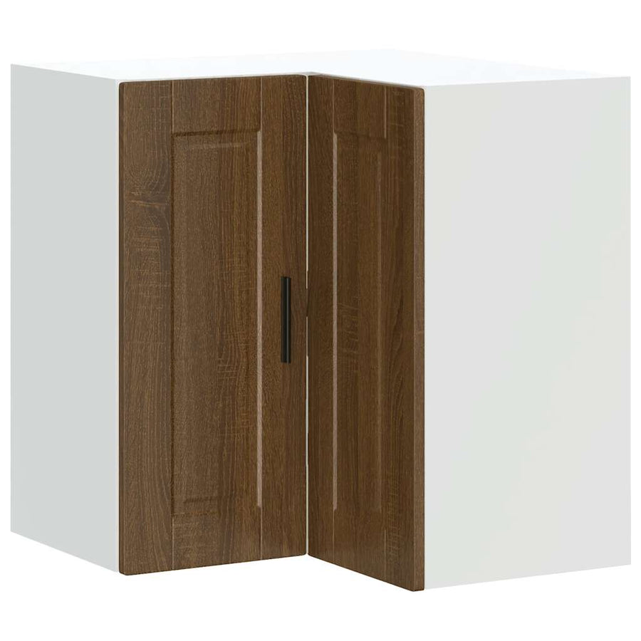 Keuken hoekkast "Porto" bewerkt hout bruin eikenkleur