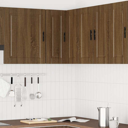 Keuken hoekkast "Porto" bewerkt hout bruin eikenkleur