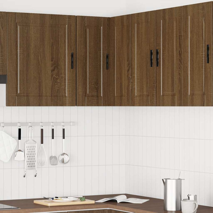 Keuken hoekkast "Porto" bewerkt hout bruin eikenkleur